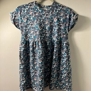 Vineyard Vines Teal and Navy Floral Top